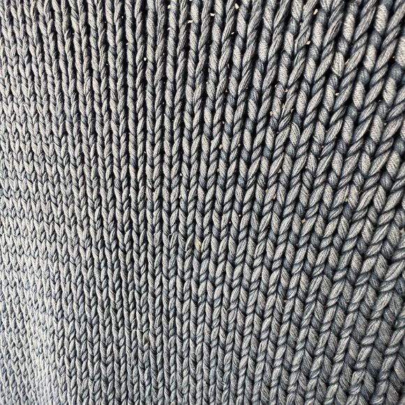 Alexander Wang Chunky Knit Sweater Denim Blue Distressed/Faded Size S - Picture 2 of 6